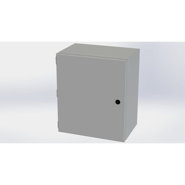 1/4 Turn Latch Electrical Enclosures, 14 in H, 8 in D, 12 in W, NEMA 3R, 4, 12, 13, Carbon Steel